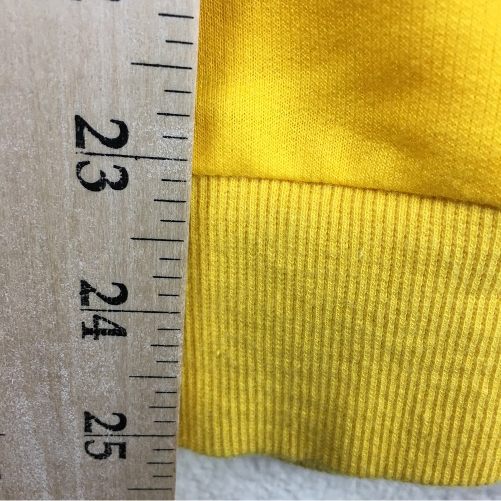 Goldish Yellow Women's Top with Orange Pumpkin Print Long Sleeve Size L - Picture 8 of 8